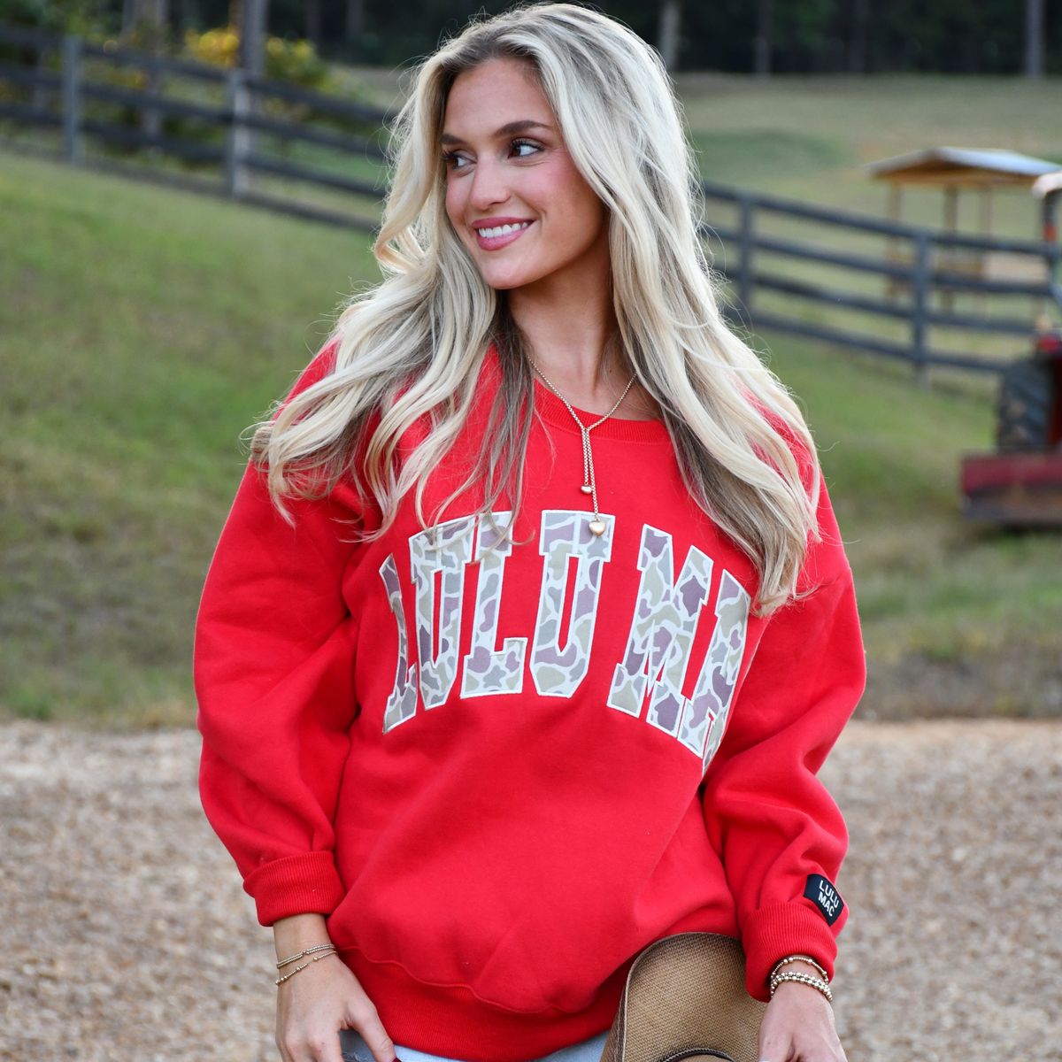 Camo/Red Lulu Mac Sweatshirt